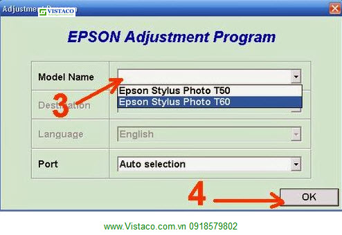 Nạp mực in Bình Dương - Epson Adjustment Program